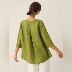 Not Perfect Linen Old London Oversized Top XL